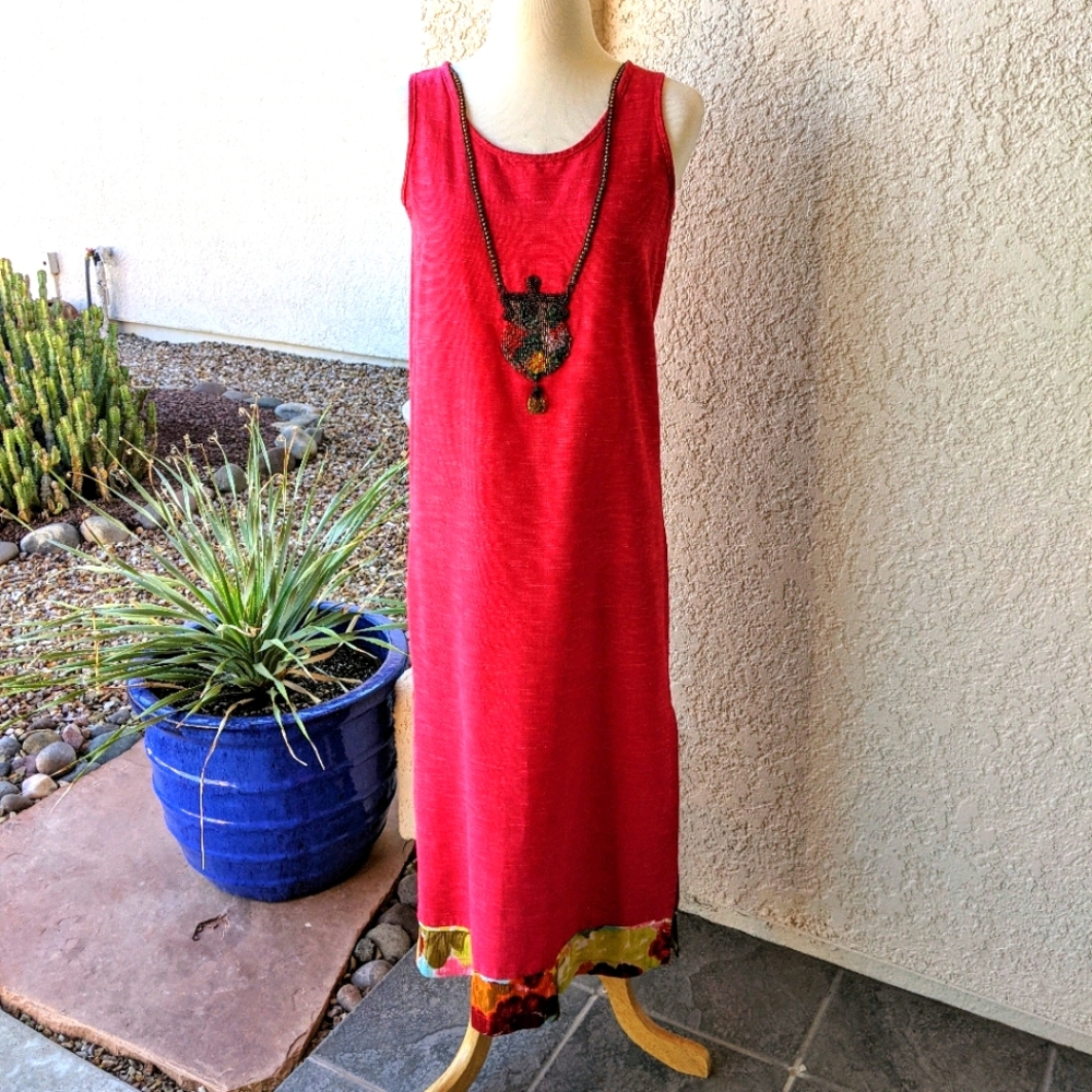 Marta Bay Petites Beaded Sleeveless Maxi Dress